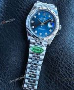 CBD Factory Rolex Datejust Blue Face Diamond Markers 41mm Dandong 3235 Movement SS Jubilee Band Watch